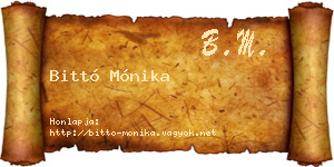 Bittó Mónika névjegykártya