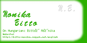 monika bitto business card